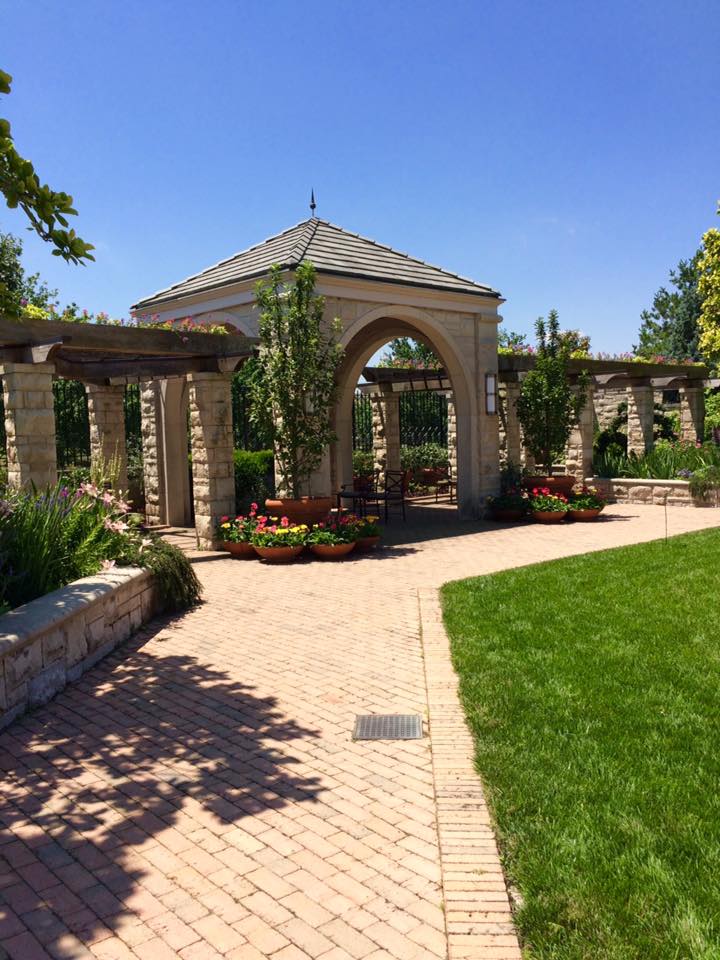 [Image shows a wooden pillared Gazebo. Image taken in Kansas City]