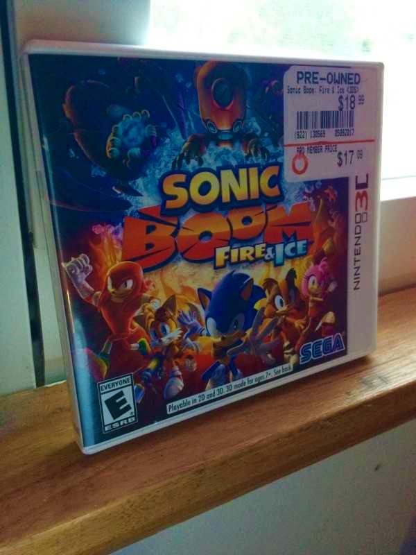 [Image is a video game cover for Sonic Boom Fire & Ice]
