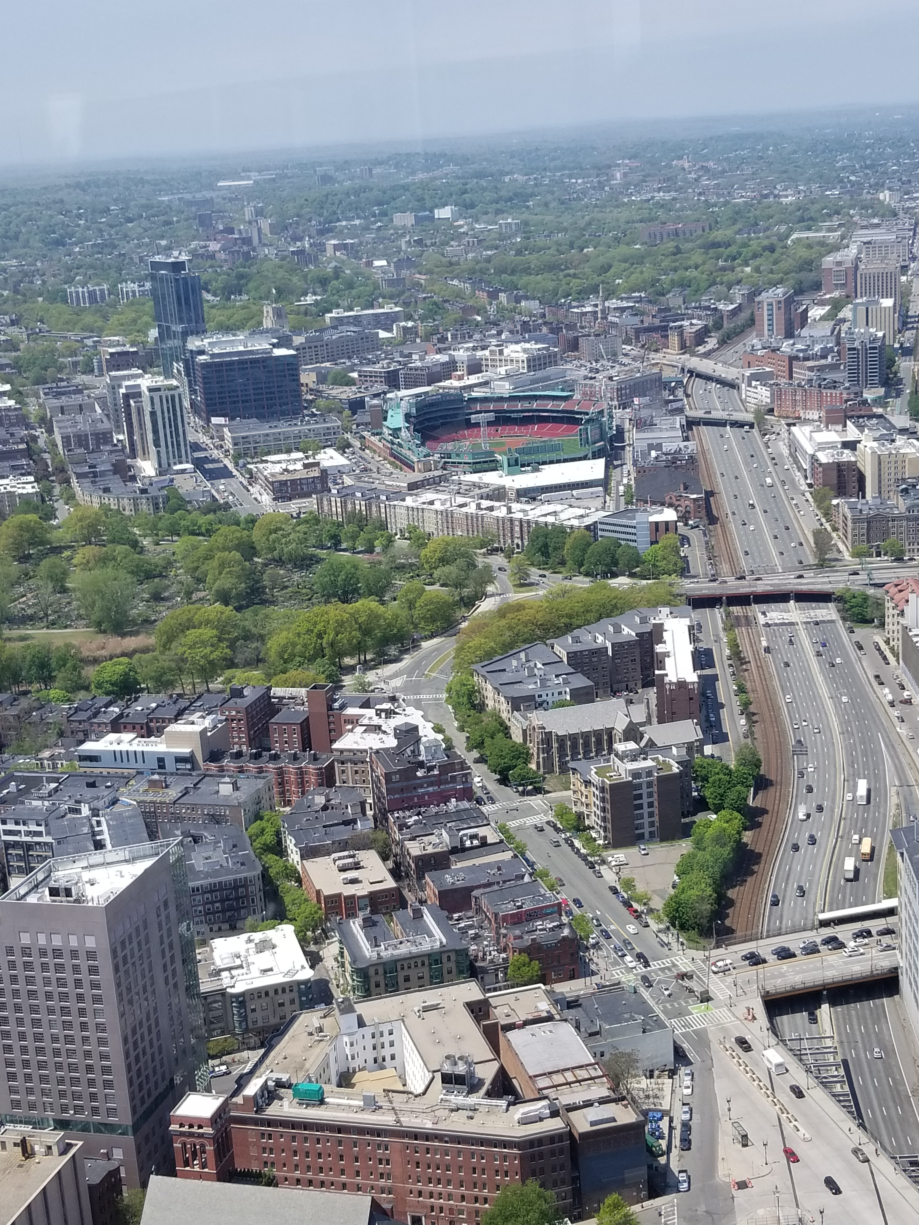 [Another image of the Boston Skyline, but includes Fenway Park]