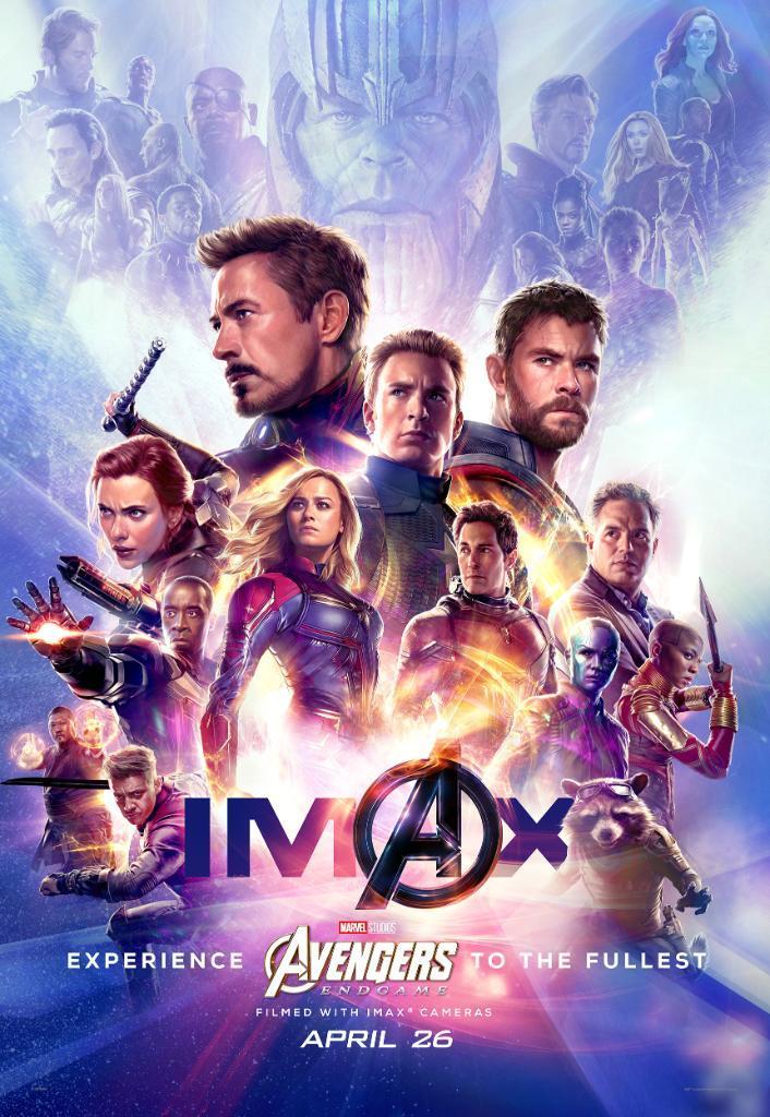 Image is a movie poster for Avengers Endgame. It shows               several of The Avengers including Thor, Ironman, and more