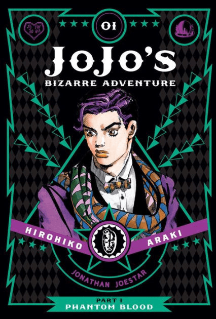 [Image is a graphic novel cover featuring a man with purple hair. He's wearing an ornate scarf and a purple suit jacket. 