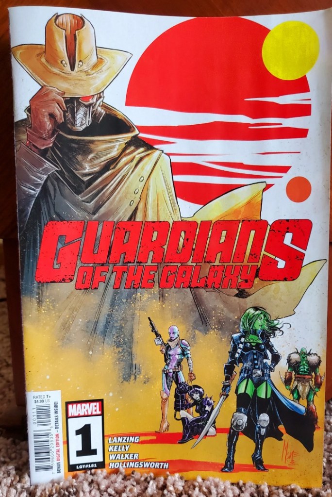 [Image features five characters. One is prominently on the cover on the left side. The other four on the bottom right corner. It looks like they are in a desert]