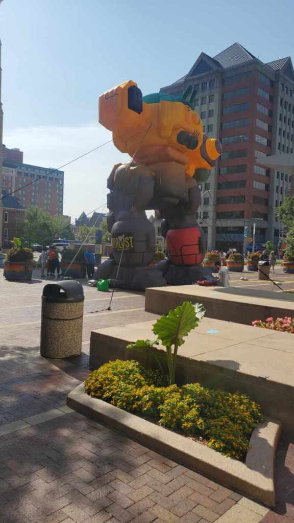 [Image shows an inflatable robot. It's at least 30-40 feet tall at a minimum]